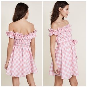 Anthropologie Steele Pink Gingham Dress